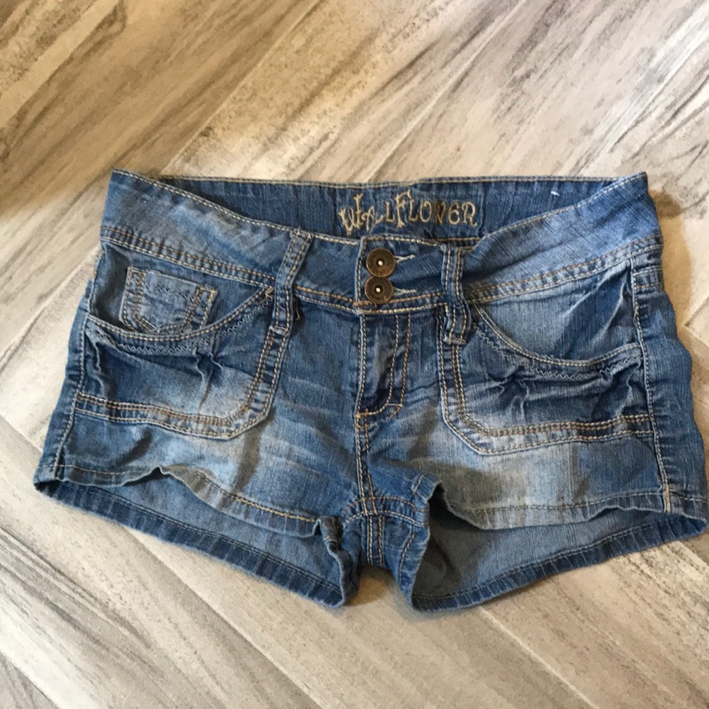 Wallflower jean shorts